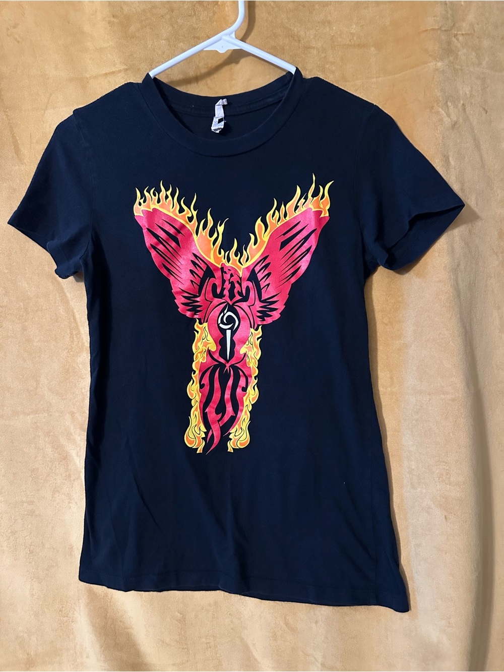 Graphic Flame Bird Tee - Women's Black Top